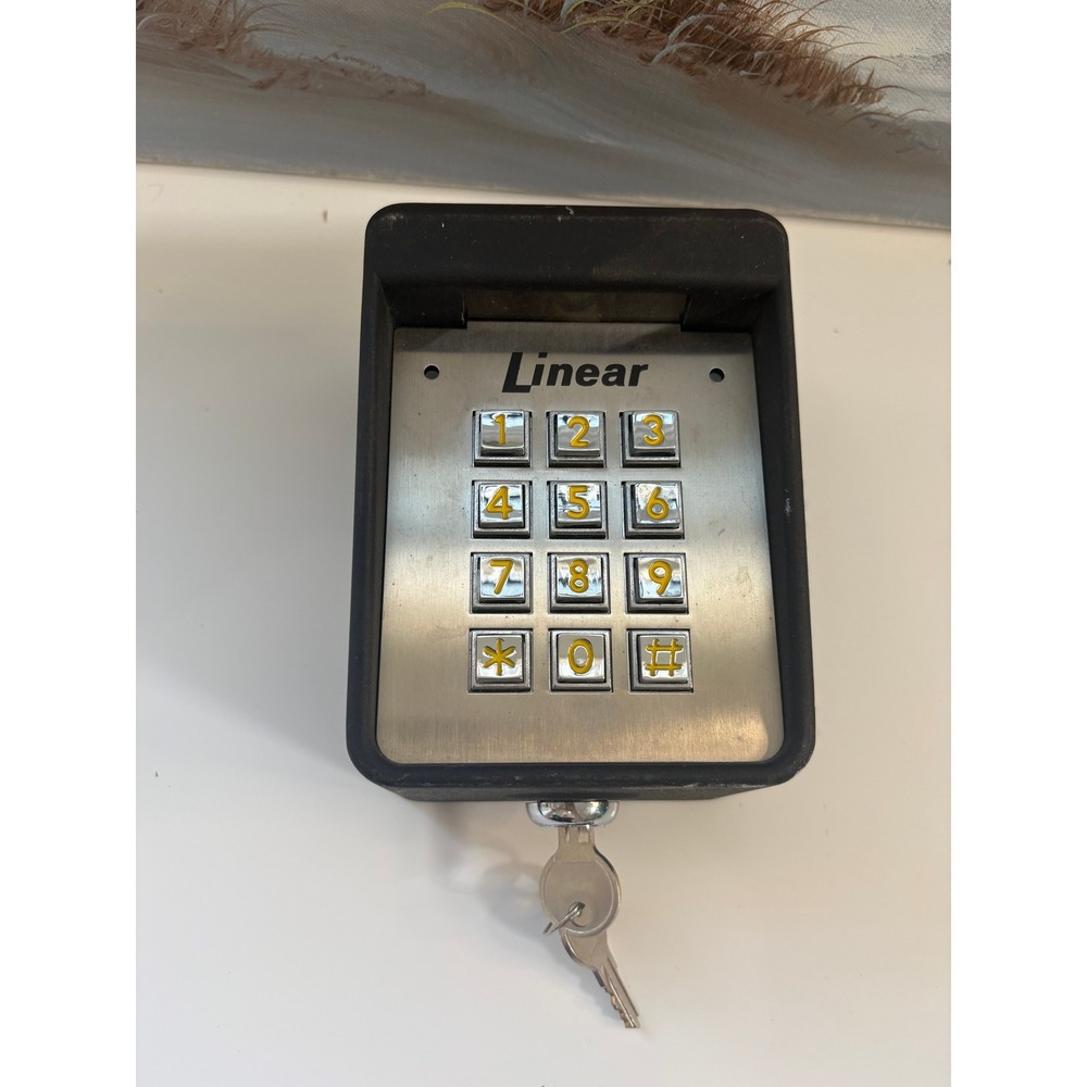Linear AK-11 Digital Keyless Entry System Outdoor Keypad ACP00748 Black Silver